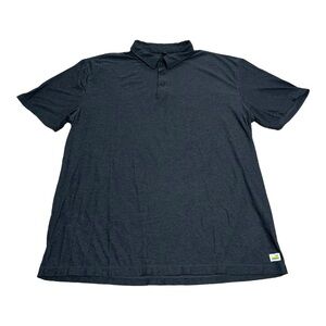 Vuori Short Sleeve Strato Tech Polo Men’s Size XL Black Heather